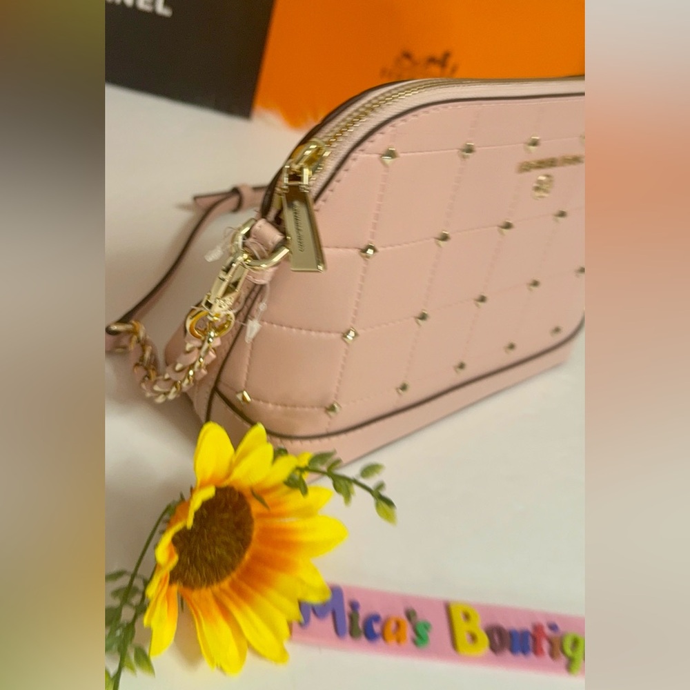 🆕MICHAEL KORS Jet SET CHARM Smokey Rose LG Dome Crossbody - Picture 10 of 16